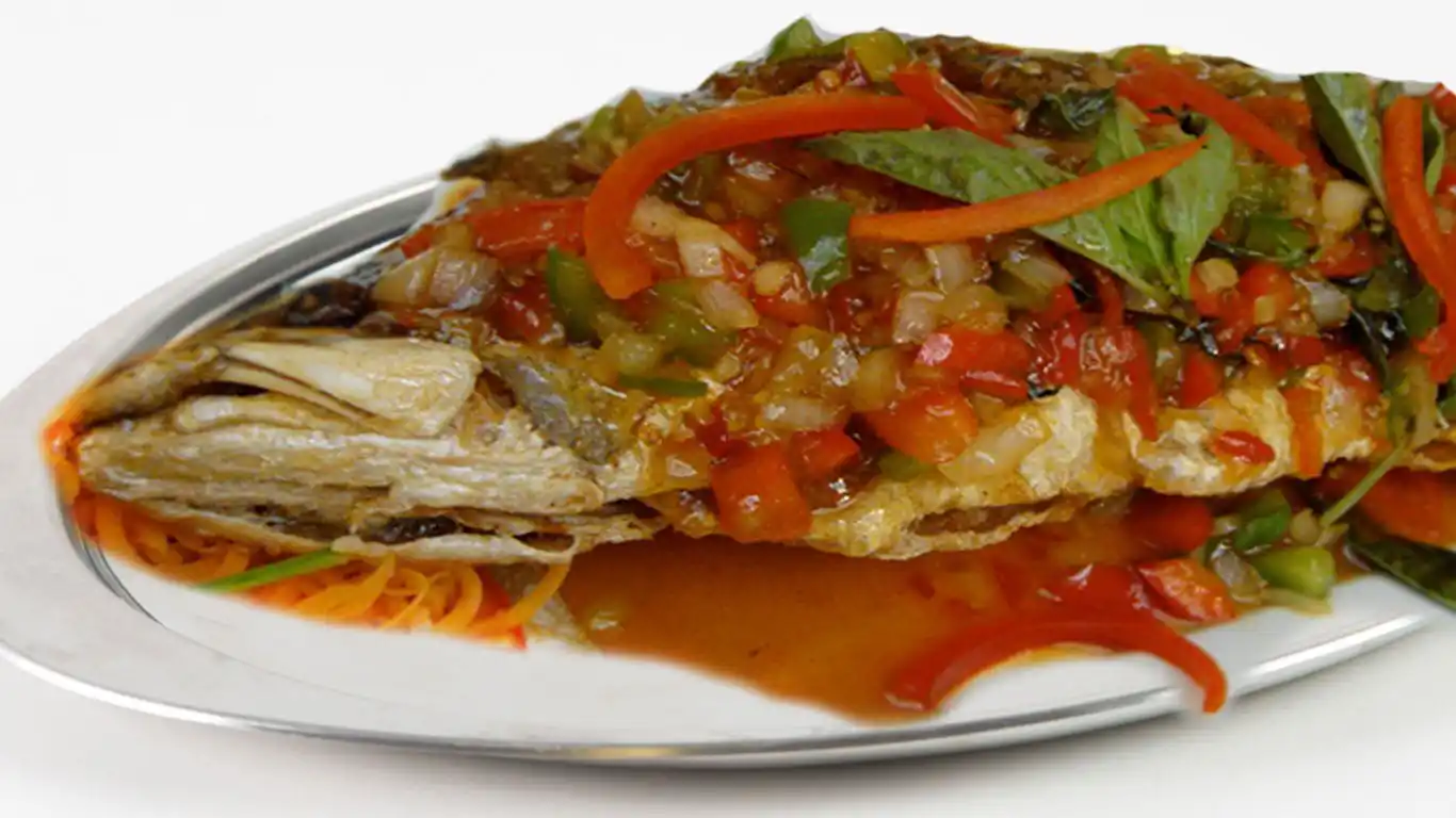 ikan siakap masak tiga(3) rasa yang sedap